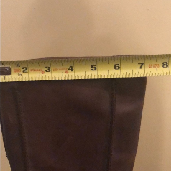 Chocolate Leather Wedge Boots - Picture 6 of 8